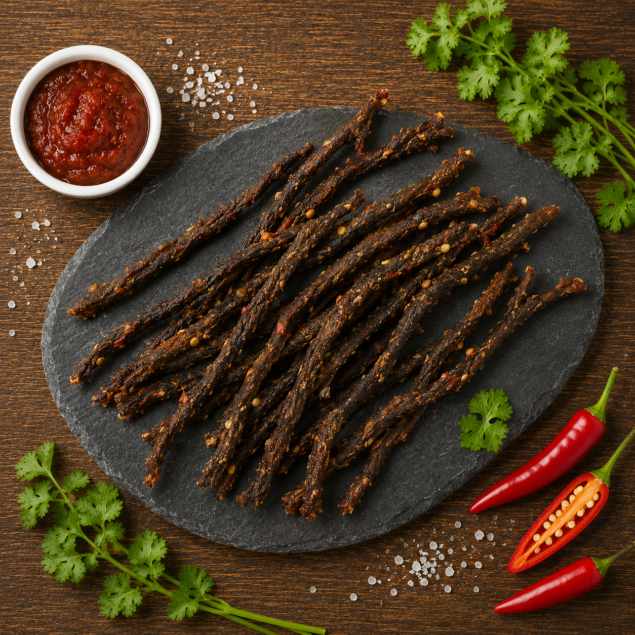 Chutney Beef Biltong (100 g, skivad)
